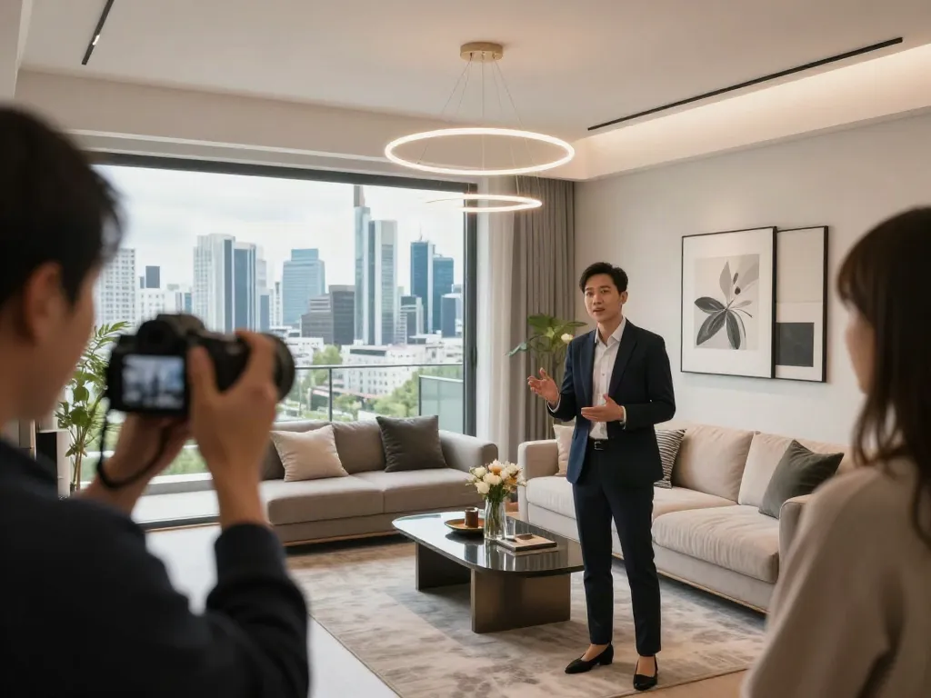 Bester Immobilienmakler Frankfurt präsentiert modernes Apartment mit Skyline-Blick in Frankfurt