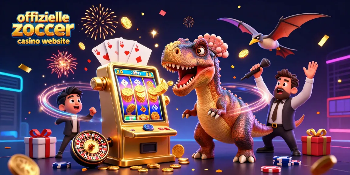Das offizielle Zoccer Casino Website Erlebnis mit spannenden Jackpot-Momenten und goldenen Münzen.